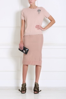 Клатч из кожи и металла Rochas