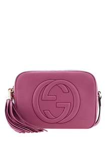 Кожаная сумка розовая Soho Gucci