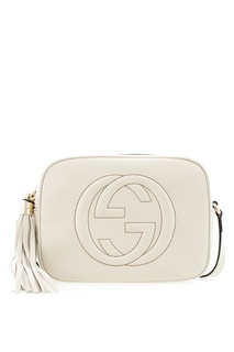 Кожаная сумка белая Soho Gucci
