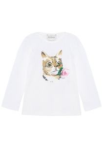 Хлопковый лонгслив Gucci Kids