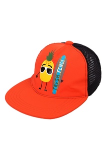 Кепка с аппликацией и сеткой Fendi Kids