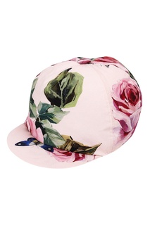 Розовая кепка с коротким козырьком Dolce&Gabbana Children