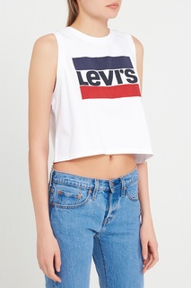 Хлопковый укороченный топ Levis