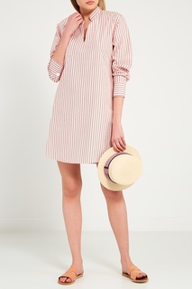 Хлопковое платье-рубашка с поясом Sandro