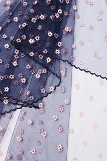 Сетчатый платок с вышитыми цветами Ulyana Sergeenko