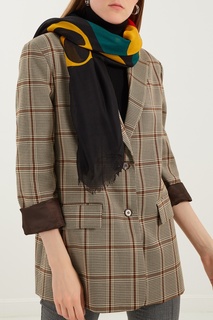 Черный шарф с логотипом Gucci