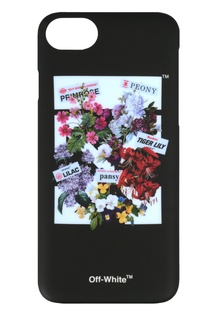 Черный чехол с цветами для iPhone 8/7 Off White