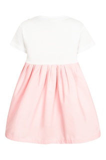 Приталенное платье с аппликацией Fendi Kids