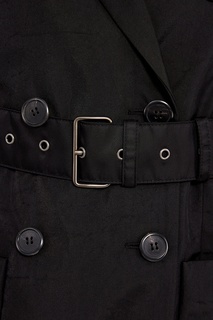 Черный двубортный жакет Prada