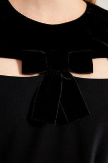 Черное платье с бантами Fendi
