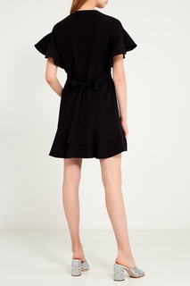 Черное платье с воланами Miu Miu