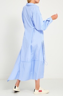 Голубое платье-рубашка в полоску Ruban