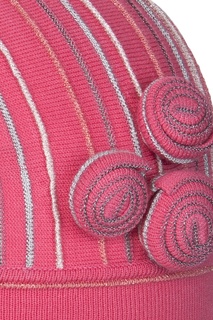 Розовая шапка с отделкой Jacote