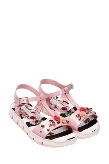 Розовые сандалии с отделкой Dolce&Gabbana Children