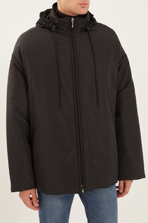 Черное пальто с капюшоном Balenciaga Man