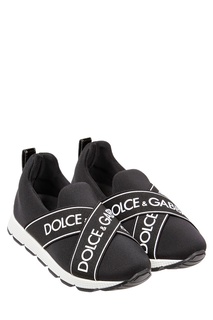 Черные кроссовки с отделкой Dolce&Gabbana Children