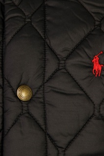 Черная стеганая куртка Polo Ralph Lauren Kids