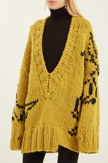Желтый шерстяной пуловер с узором Color°Temperature