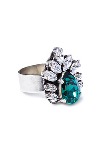 Серебристое кольцо с кристаллами Anton Heunis