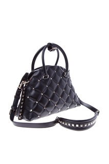 Черная кожаная сумка с заклепками Garavani Valentino
