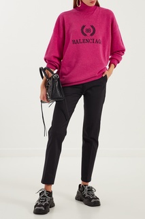 Джемпер цвета фуксия с логотипом Balenciaga