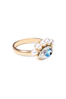 Позолоченное кольцо с кристаллами Anton Heunis