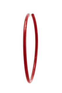 Красные пластиковые серьги-кольца Aloud