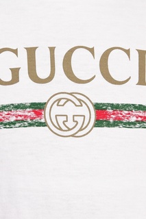 Футболка с контрастным логотипом Gucci Kids