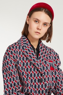 Красный бархатный ободок Prada