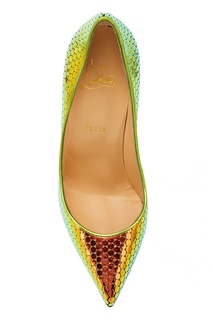 Туфли из кожи с зеркальным эффектом Pigalle Follies 100 Christian Louboutin