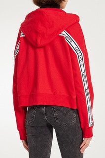 Красная толстовка с логотипами Levis