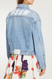 Потертая джинсовая куртка Msgm