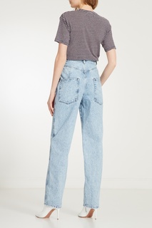 Голубые джинсы с декоративной отстрочкой Isabel Marant