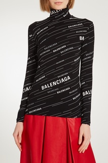 Черная водолазка с логотипами Balenciaga
