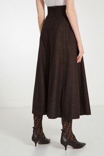 Шерстяная юбка-миди Ulyana Sergeenko