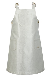 Бежевый сарафан с карманами Dior Kids