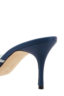 Синие мюли Peregrina Manolo Blahnik
