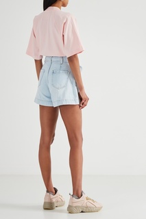 Розовая футболка из хлопка Acne Studios