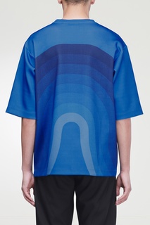 Голубая футболка с принтом Dries Van Noten