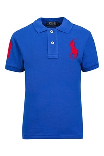 Синее поло с логотипом Polo Ralph Lauren Kids