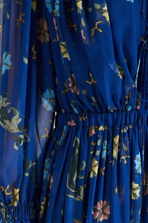 Синее платье с цветочным принтом Alena Akhmadullina