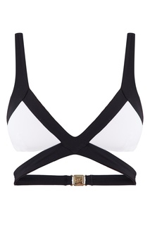 Бело-черный лиф купальника Mazzy Agent Provocateur