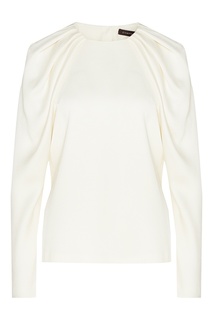 Блуза из фактурной ткани белого цвета Chapurin