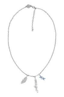 Серебристое колье Feather Furla