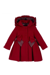 Красное расклешенное пальто с капюшоном Lapin House