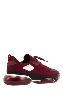 Бордовые кроссовки Cloudbust Prada