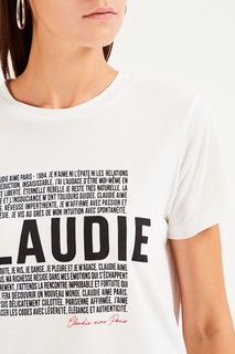 Белая футболка с логотипом Claudie Pierlot
