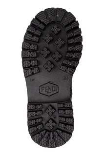 Комбинированные ботинки с отделкой и логотипами Fendi Kids
