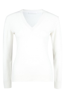 Белый шерстяной пуловер Fabiana Filippi
