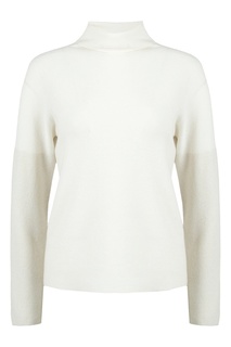 Белый пуловер из шерстяного трикотажа Fabiana Filippi